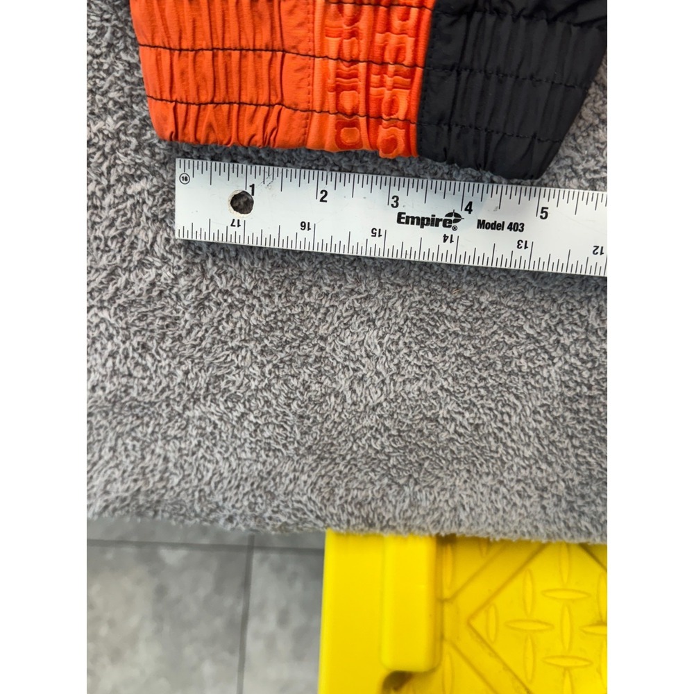 Adidas Originals Track Pants Joggers Men's L Black Orange Logo Tape Slim Fit - Picture 5 of 8